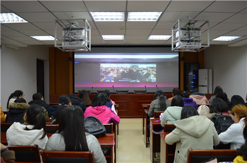 beat365亚洲体育官方网站组织学子观看2017年度公司共青团网络视频工作会议